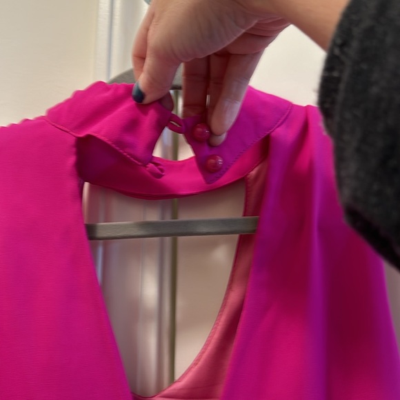 Fuchsia Sack Dress with Keyhole front and back - Picture 4 of 4